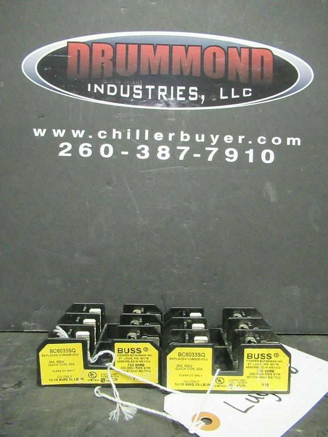LOT OF 2 BUSSMANN FUSE HOLDER BC6033SQ FOR 30 AMP 600 V FUSES **WARRANTY**