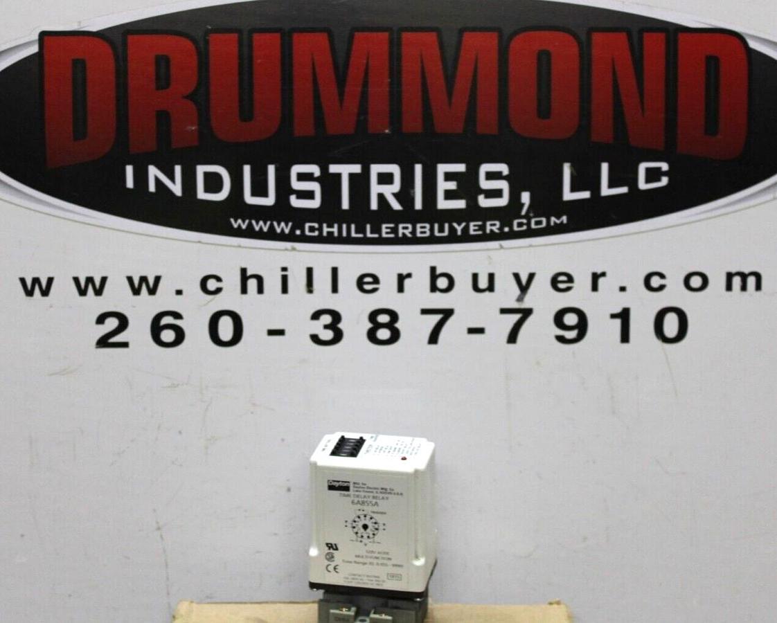 Used DAYTON ADJUSTABLE TIME DELAY RELAY 6A855A 0.05 SEC TO 999 HOUR 120 VAC 10 AMP