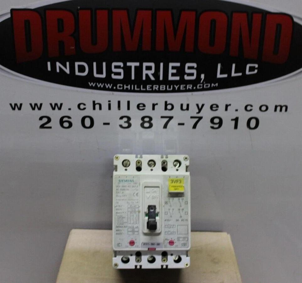 Used SIEMENS CIRCUIT BREAKER 3VF3111-1BN41-0AA0 600 VAC 3-POLE 50-63 AMP *WARRANTY*