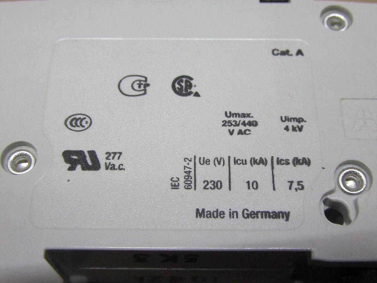 Used LOT OF 2 ABB S202-K3A 230/400 VOLT 3 AMP SINGLE POLE **WARRANTY INCLUDED**