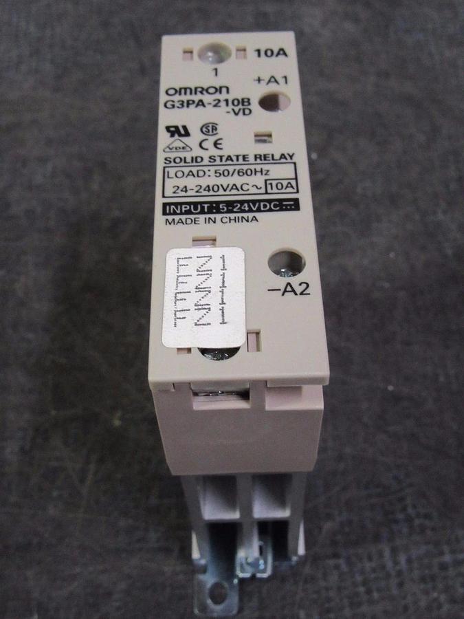 Used OMRON SOLID STATE RELAY 24-240 VAC 10 AMP  MODEL: G3PA-210B-VD **WARRANTY**
