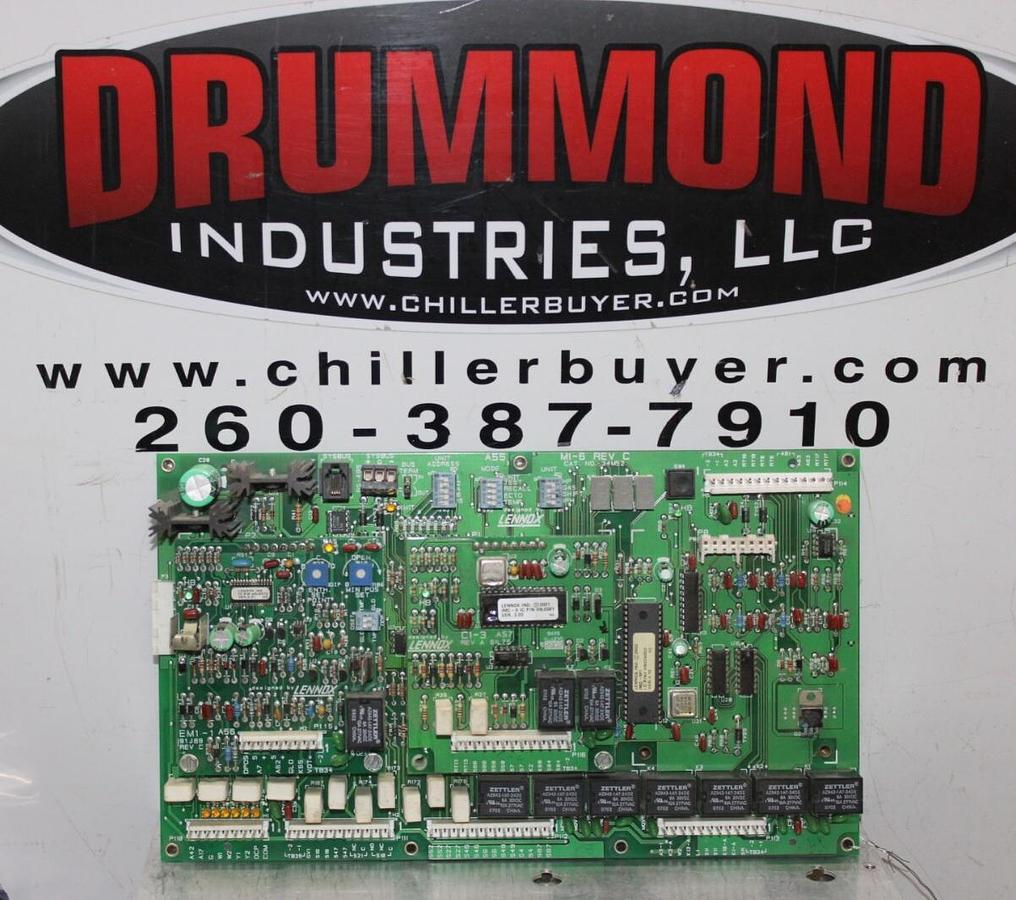 Used LENNOX HVAC CONTROL BOARD 34M52 M1-6 REV. C W/ 91J89 EM-1 REV C ECONOMIZER BOARD