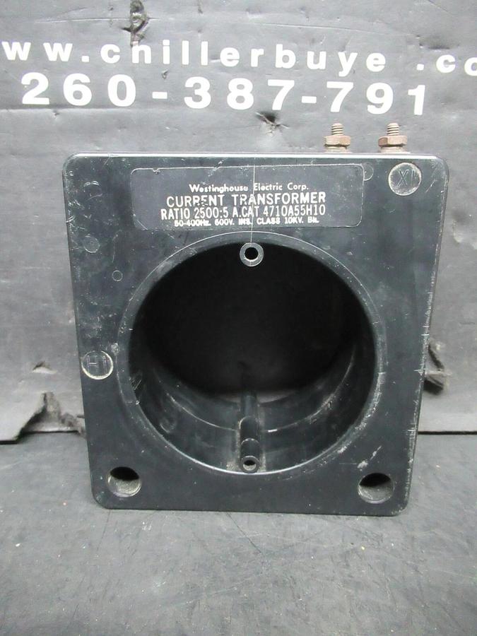 Used WESTINGHOUSE CURRENT TRANSFORMER 4710A55H10 2500:5 50-400 HZ 600 VOLT 10 KV