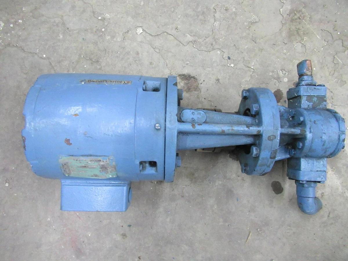 Used ROPER FLUID GEAR PUMP 17 K 15 3 HP MOTOR 230/460 VOLTS 1760 RPM 182TC FRAME