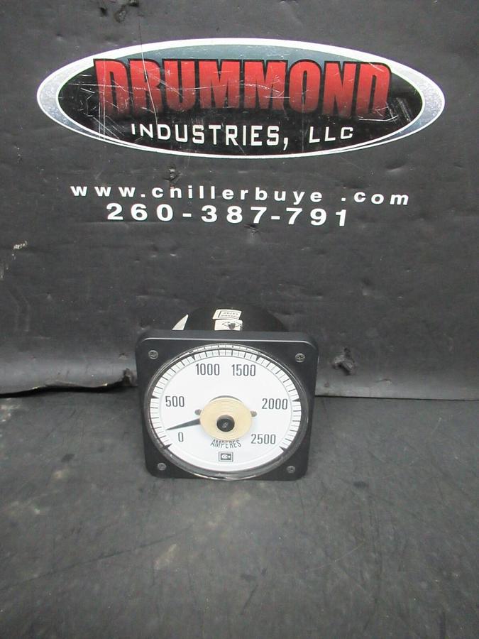 Used TYCO CROMPTOM AC AMPERAGE METER 077-05FA-LSTU-C7-SM 0-2500 AMP **WARRANTY**