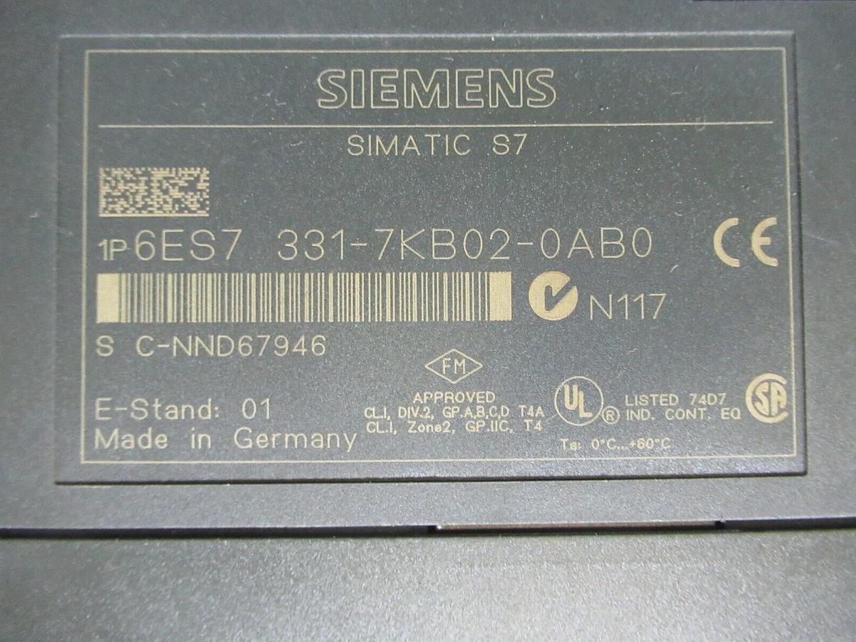 Used SIEMENS SIMATIC S7 EXPANSION MODULE 6ES7-331-7KB02-0AB0 **WARRANTY**