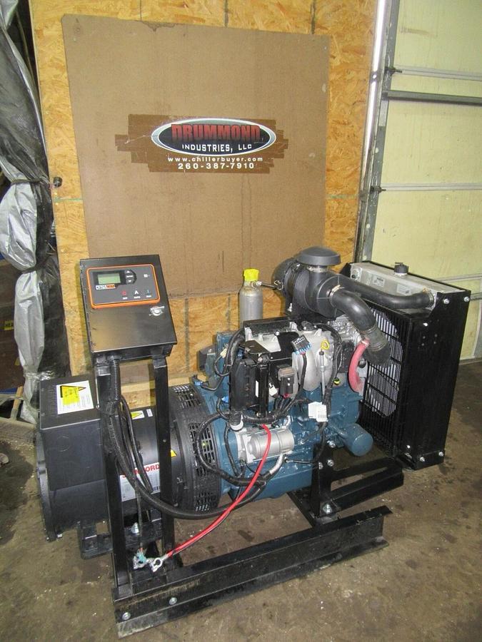 Used NEW 25 KW LP NATURAL GAS GENERATOR KUBOTA WG2503 120/240 RE-CONNECTABLE STAMFORD