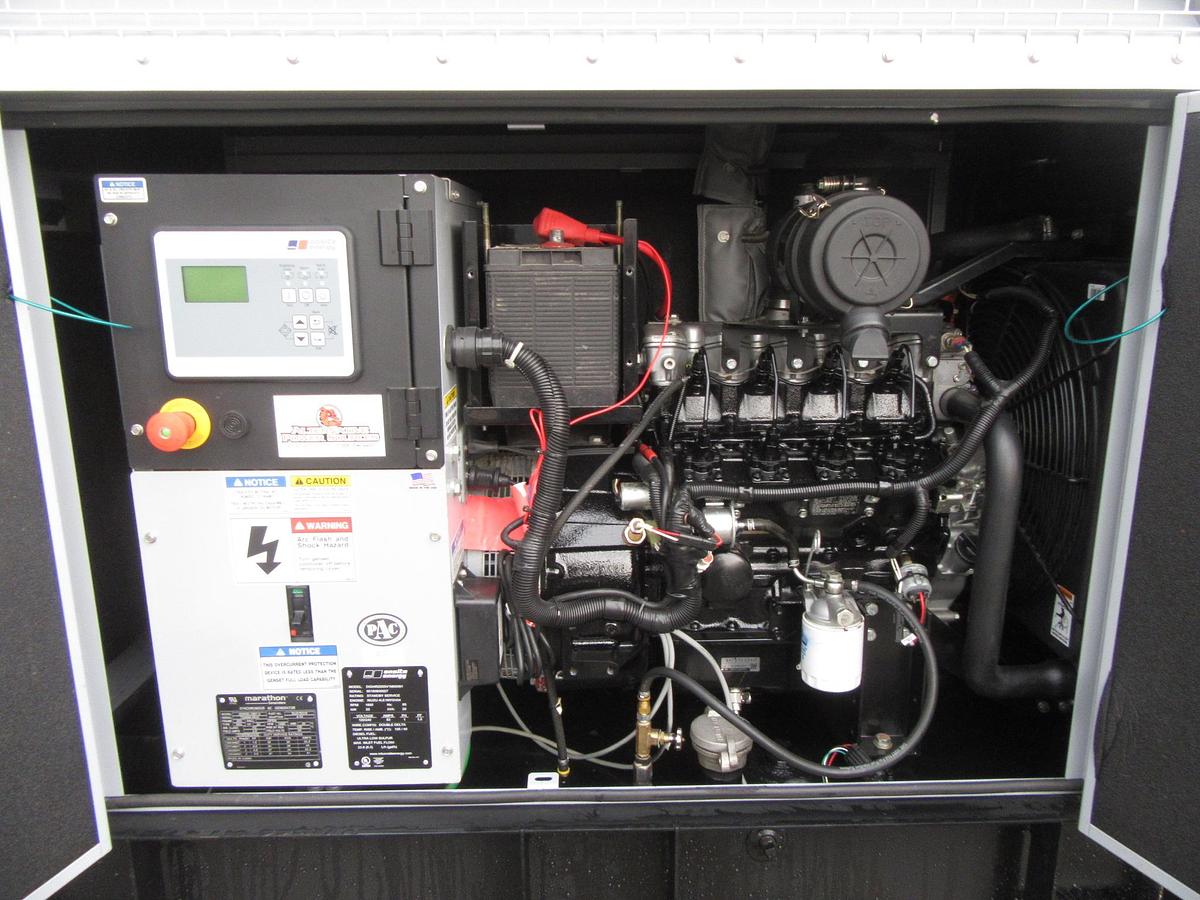 Used 20 KW DIESEL GENERATOR MTU 120/240 V 4LE1 ISUZU SOUND ENCLOSED 184 HRS  VIDEO
