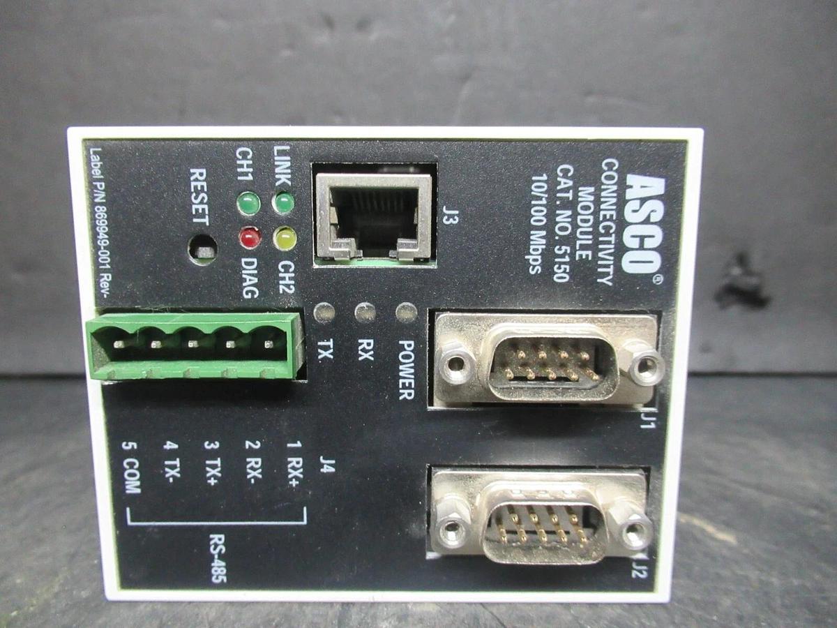 Used ASCO CONNECTIVITY MODULE 5150 10/100 MBPS SOFTWARE: 869764-004-C-2012 *WARRANTY*