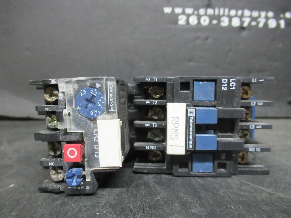 Used TELEMECANIQUE STARTER LC1D1206 W/ OVERLOAD RELAY LR2-D1307 **WARRANTY INCLUDED**
