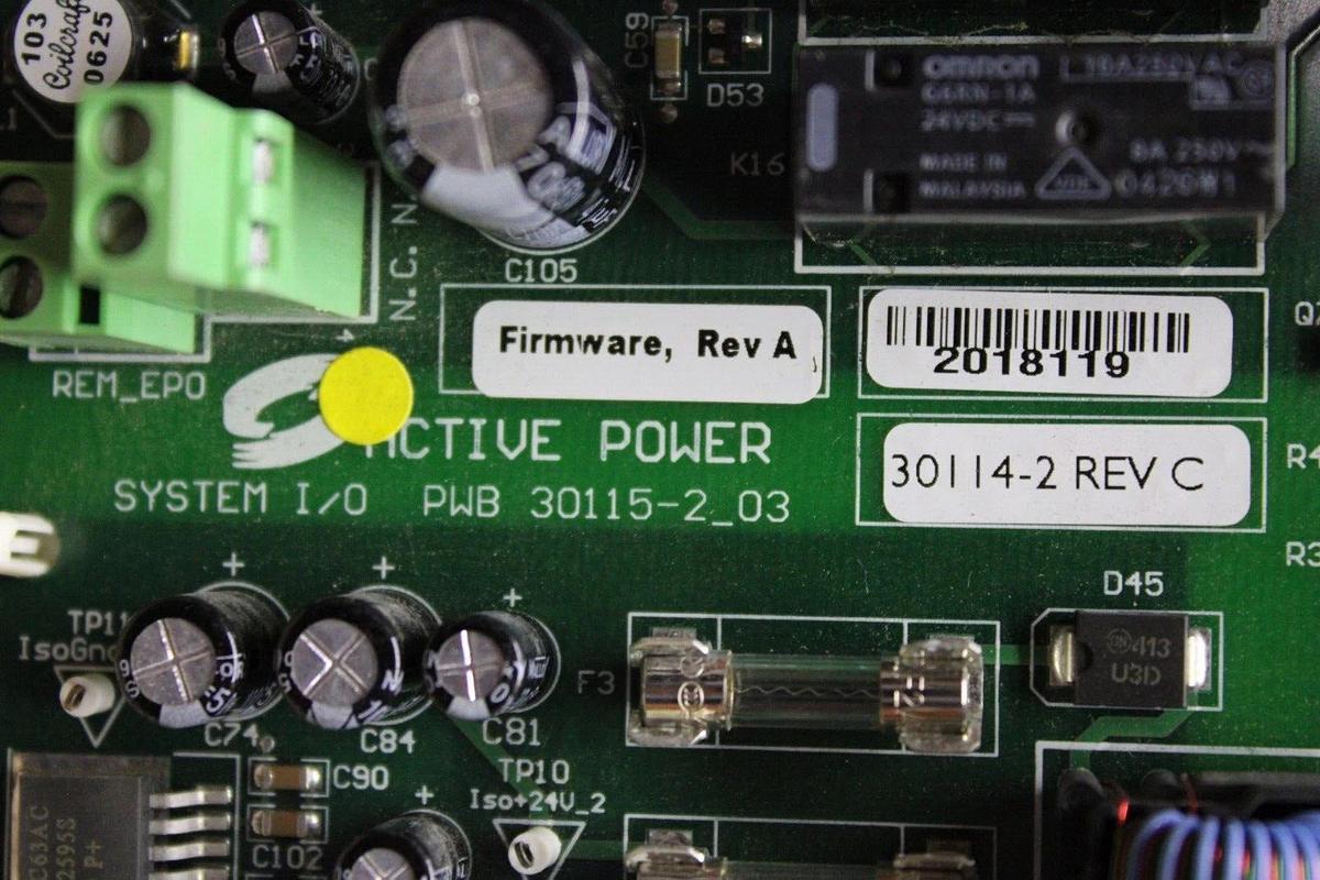 Used ACTIVE POWER SYSTEM I/O CIRCUIT BOARD 30115-2 30114-2 REV. C **WARRANTY**