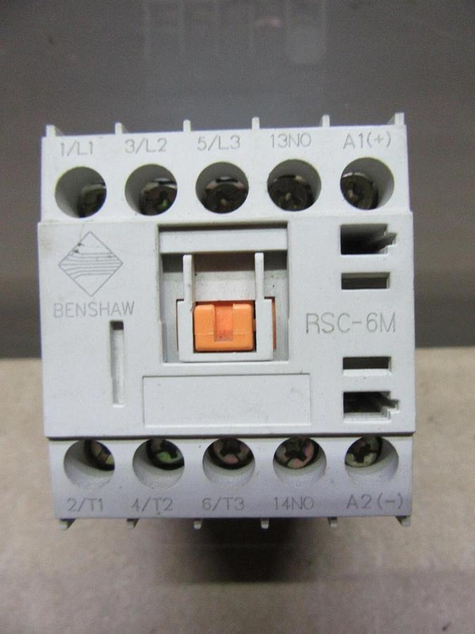 Used LOT OF 2 BENSHAW CONTACTOR RSC-6M 600 VAC 20 AMP 3-POLE 3-PHASE 3 HP