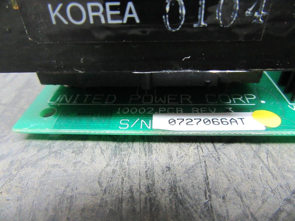 UNITED POWER CORP POWER SUPPLY CIRCUIT BOARD 0727066AT PCB-10002 W/ PLT56-32