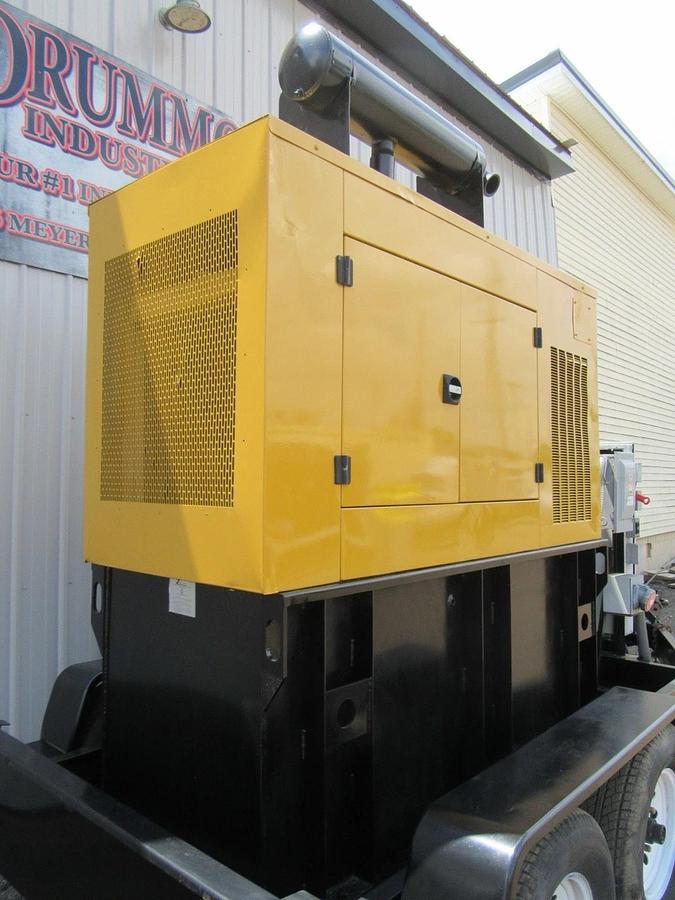 Used 60 KW DIESEL GENERATOR KATOLIGHT 120/240 & 480V JOHN DEERE RENTAL SPEC. TRAILER
