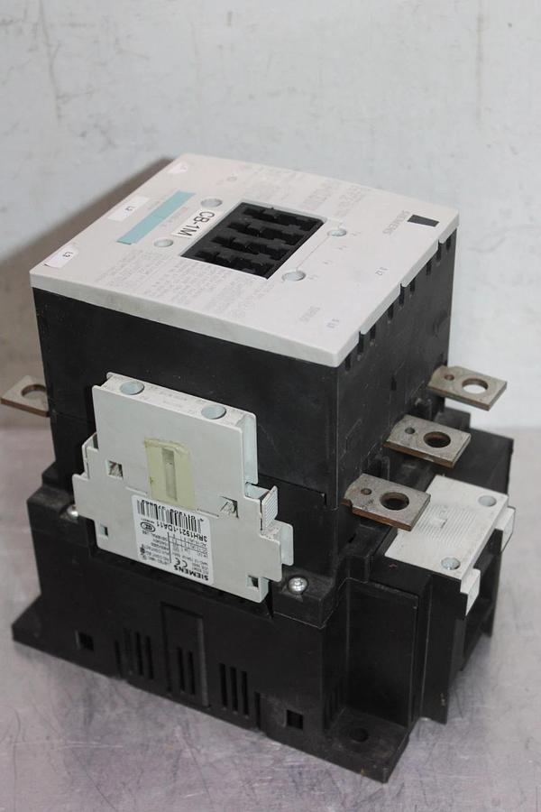 Used SIEMENS CONTACTOR 3RT1055-6...6 600 VAC 195 AMP 150 HP 3-POLE 3-PHASE COIL: 120V