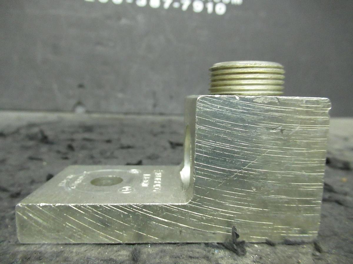 Used (3) QTY BURNDY KA36U 1 (SINGLE) BARREL MECHANICAL CONNECTOR LUG TAP 600 MCM - 2