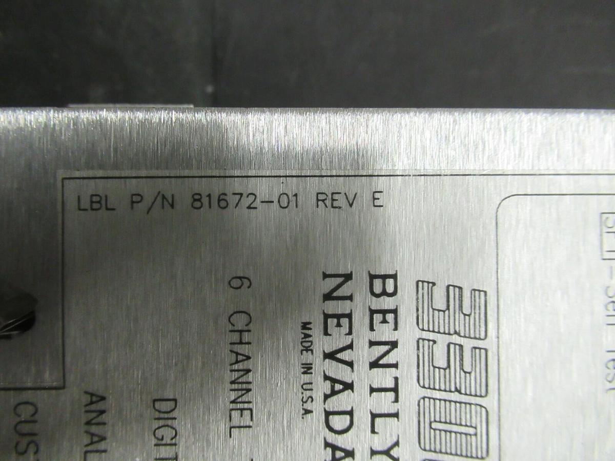 Used BENTLY NEVADA 6 CHANNEL TEMP. MONITOR 81672-01 REV. E 3300/35-02-02-01-00-00
