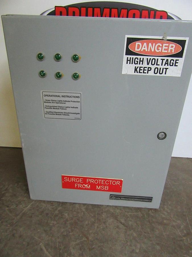 Used LEA INTERNATIONAL SURGE PROTECTOR GB100S-120/208-3Y 120/208 VOLT A87-00-1000