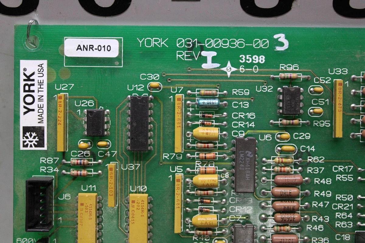 Used YORK HVAC CHILLER LOGIC CONTROLLER 031-00936-003 REV. I **WARRANTY**