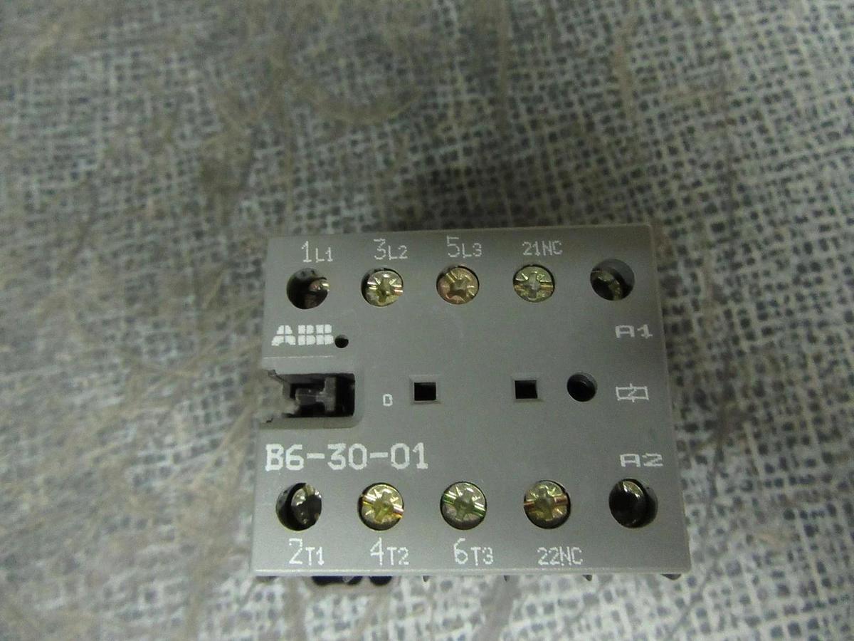 Used ABB CONTACTOR B6-30-01 600V 1 HP 12 AMP 110/120 VAC COIL **WARRANTY INCLUDED**
