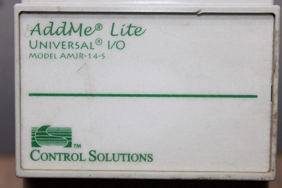 Used CONTROL SOLUTIONS ADDME LITE UNIVERSAL BACNET I/O MODULE AMJR-14-S 24 VOLT 0.15A