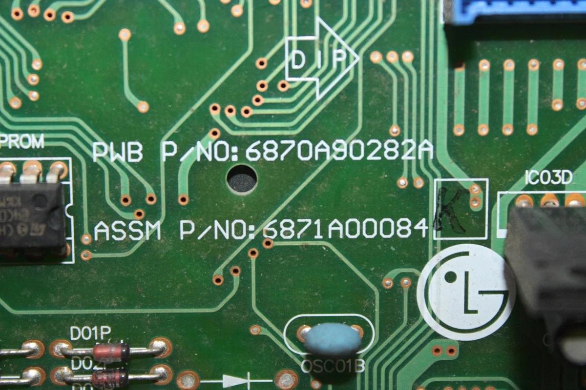 Used LG AIR CONDITIONING UNIT CONTROL BOARD 6870A90282A 6871A00084K