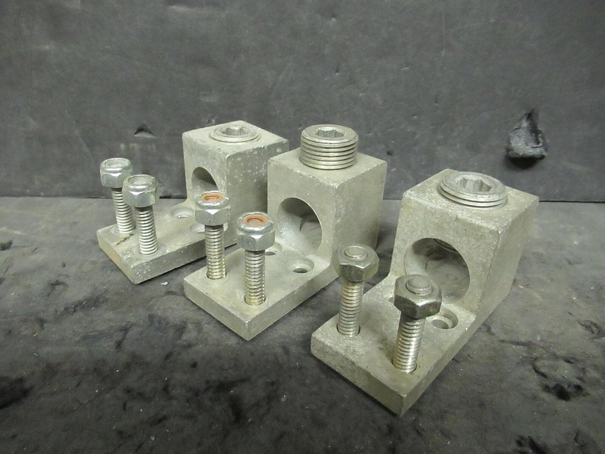 Used (3) MARATHON 97475 1 BARREL MECHANICAL WIRE CONNECTOR LUG TAP 500MCM - #4 POSTS