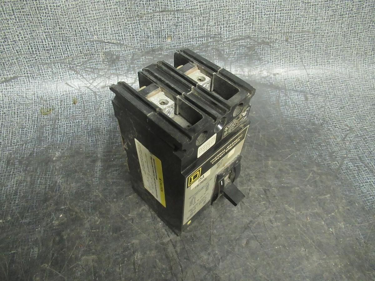 Used SQUARE D BREAKER 15 AMP 600 VAC 2 POLE MODEL FAL26015 SER 2 W/ LUGS **WARRANTY**