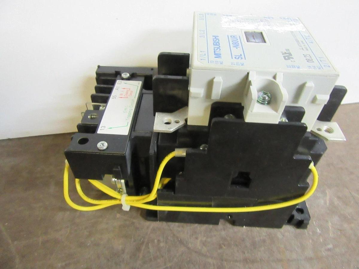 MITSUBISHI CONTACTOR SL-N8OUR 600 VAC 100 AMP 50 AMP 3-PHASE COIL: 240 VAC