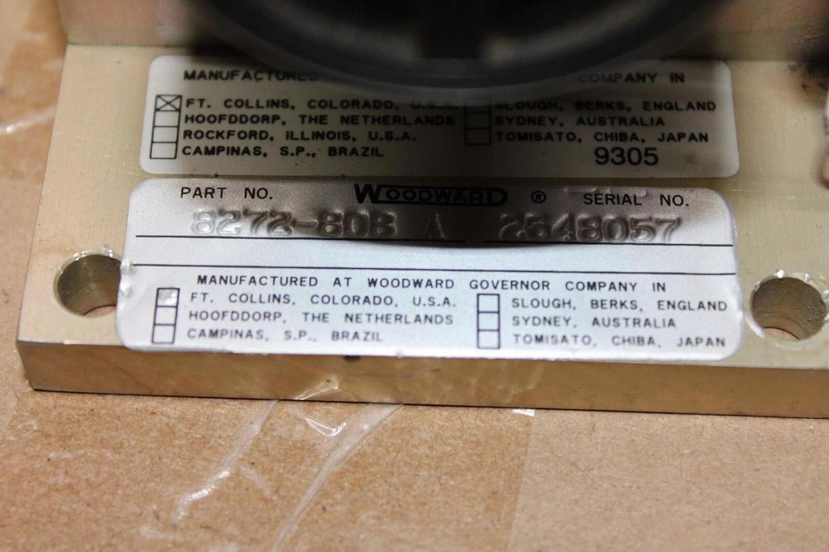 Used WOODWARD MOTOR OPERATED POTENTIOMETER 8272-808-A **WARRANTY INCLUDED**