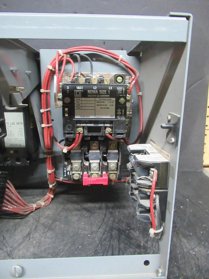 Used SQUARE D MCC MOTOR CONTROL STARTER 12" MODEL 5 W/ NEMA SIZE 1 8536SCO3 30 AMP