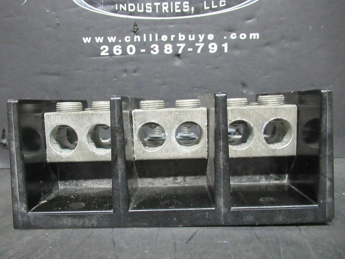 Used MARATHON DISTRIBUTION BLOCK 1453599 600 VOLT 380 AMP COPPER 310 AMP ALUMINIUM