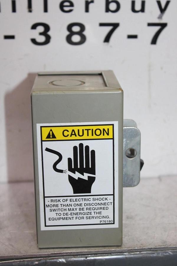 Used LEVITON MANUAL MOTOR STARTER N1302 SINGLE PHASE 30 AMP 600 VAC 15 HP