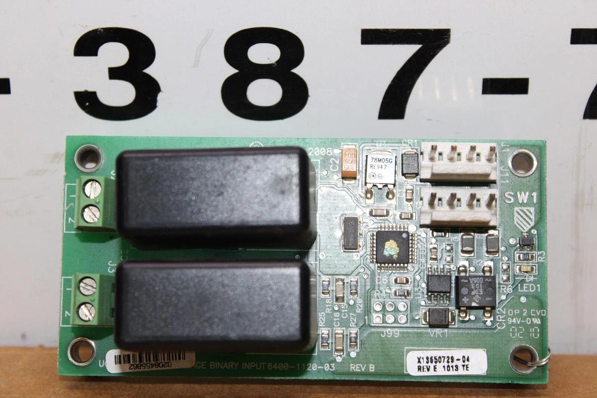 Used TRANE HIGH VOLTAGE BINARY INPUT 6400-1120-03 REV. B X13650729-04 REV. E