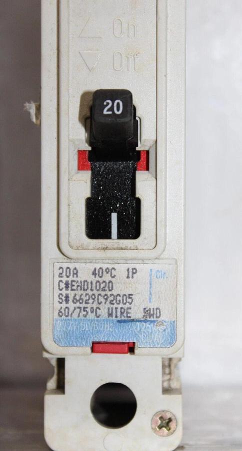 Used LOT OF 2 CUTLER HAMMER EHD1020 20 AMP 277 VAC SINGLE POLE *WARRANTY*