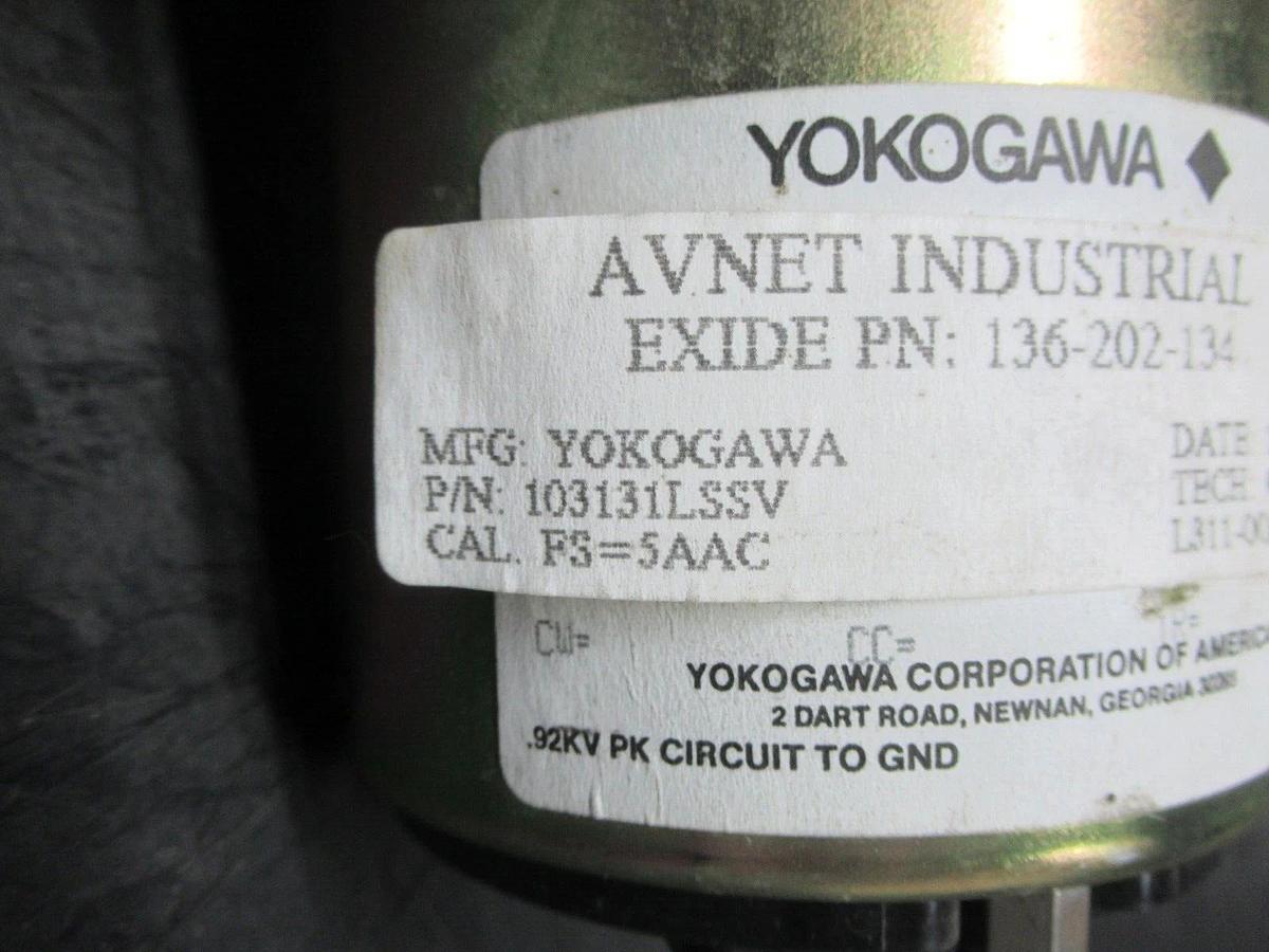 Used YOKOGAWA AC AMMETER 103131LSSV 136-202-134 1200 AC AMPERES MAX **WARRANTY**