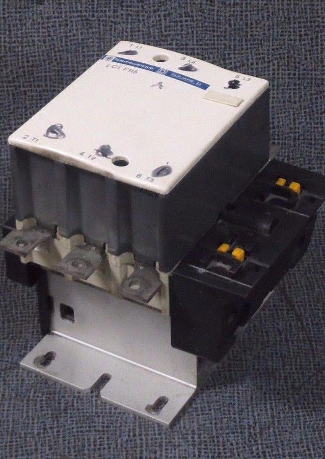 Used TELEMECANIQUE SQUARE D CONTACTOR LC1F115 175 AMP 600 VAC 100 HP WITH 110V COIL