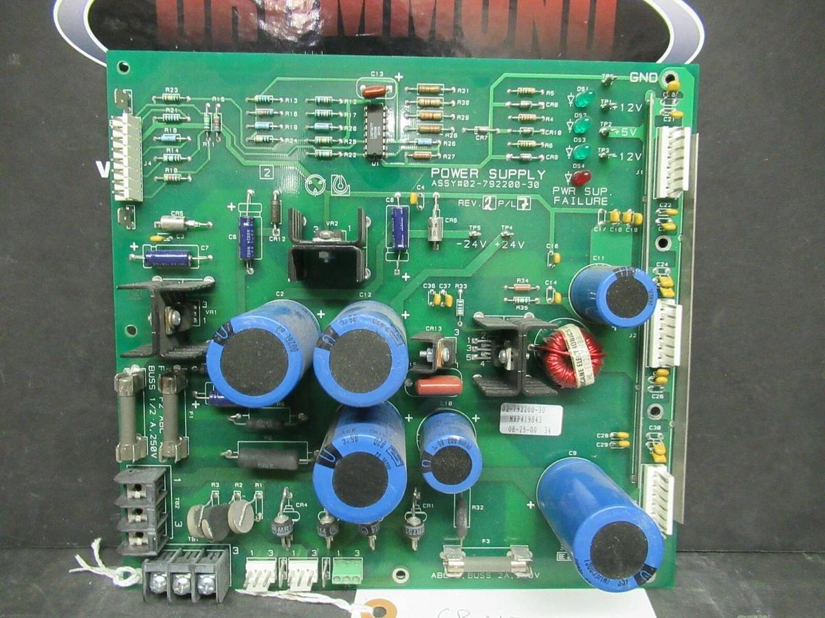 Used LIEBERT POWER SUPPLY BOARD 02-792200-30 REV. 2 P/L 7