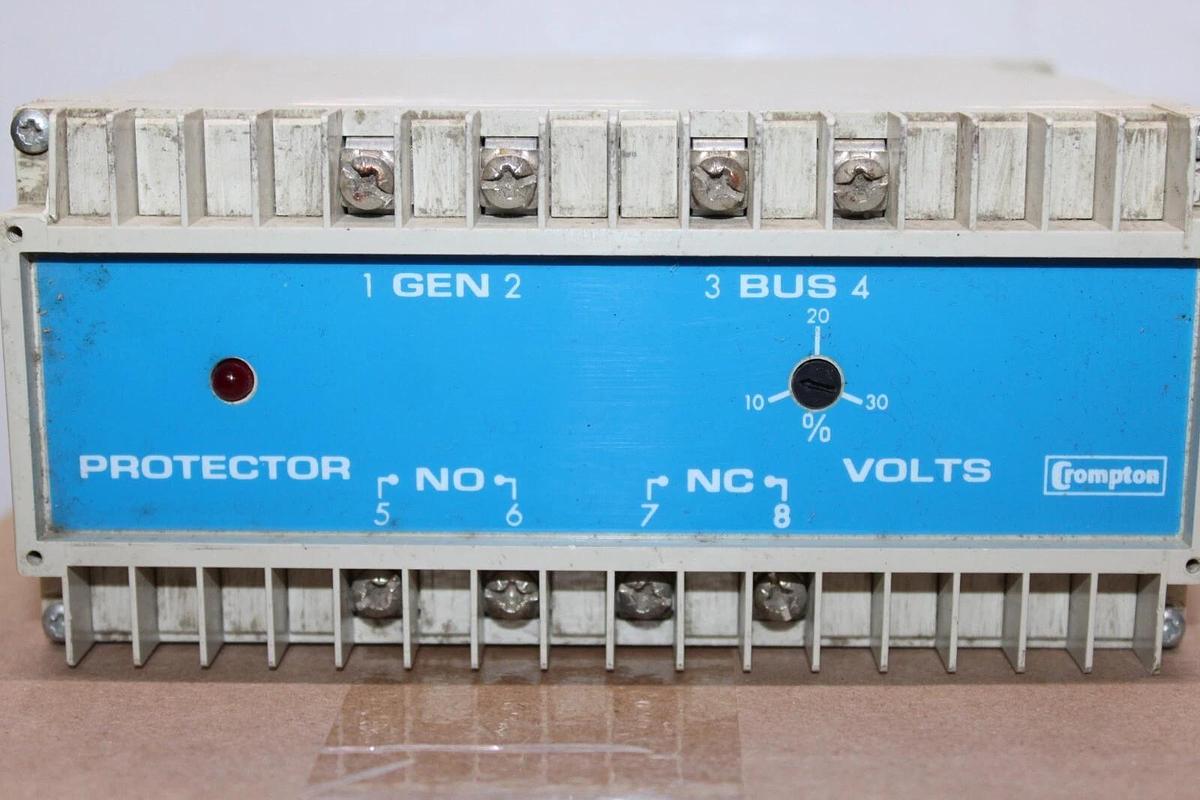 Used CROMPTON INSTRUMENTS TRANSDUCER PTOTECTOR RELAY 256-PLDU-PQBX-C6 120 VAC