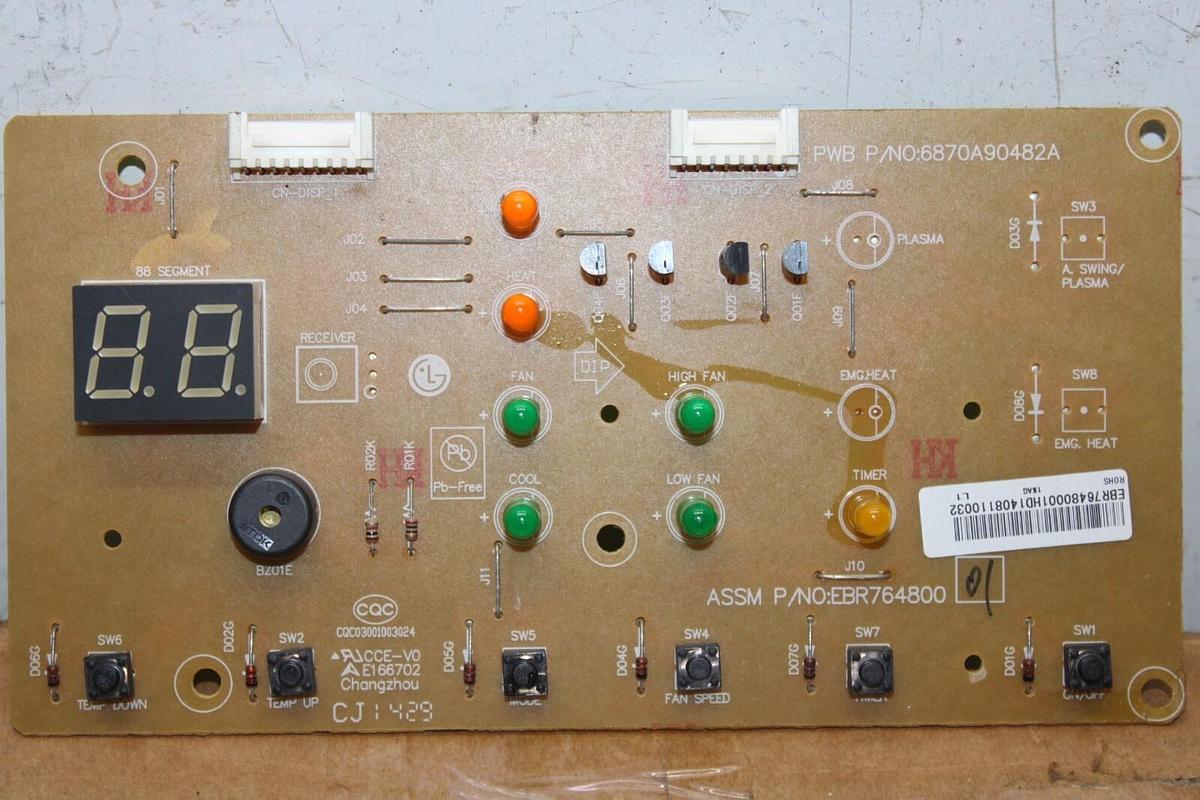 Used LG FURNACE USER INTERFACE DISPLAY 6870A90482A EBR76480001 **WARRANTY**