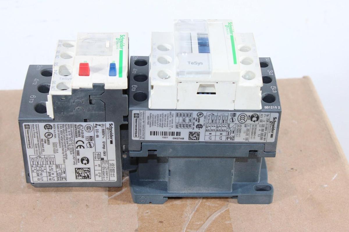Used SCHNEIDER STARTER LC1D09 25 AMP 600 VAC 7.5 HP W/ LRD-08 *WARRANTY*