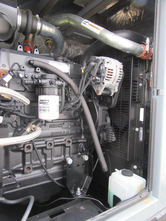 Used 48 KW DIESEL GENERATOR GENERAC 120/240 VOLT 393 HRS SOUND ENCLOSED VIDEO 50 KW