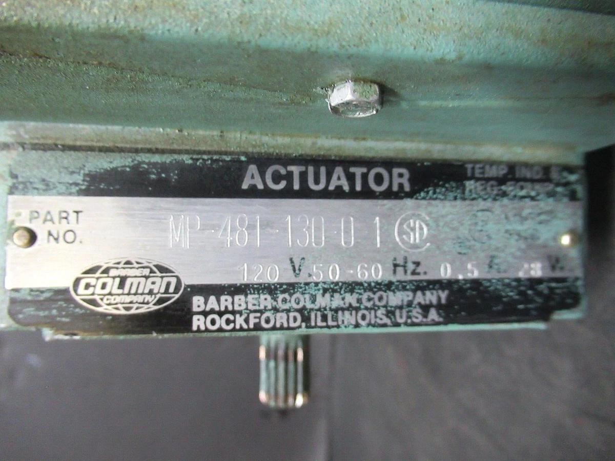Used BARBER COLMAN ACTUATOR MP-481-130-0-1 120 VOLT 0.5 AMP 23 WATT **WARRANTY**