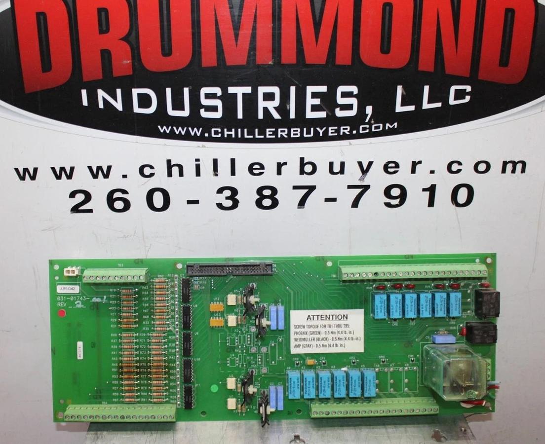Used YORK HVAC CHILLER INPUT/OUTPUT CIRCUIT BOARD 031-01743-001 REV. 2 **WARRANTY**