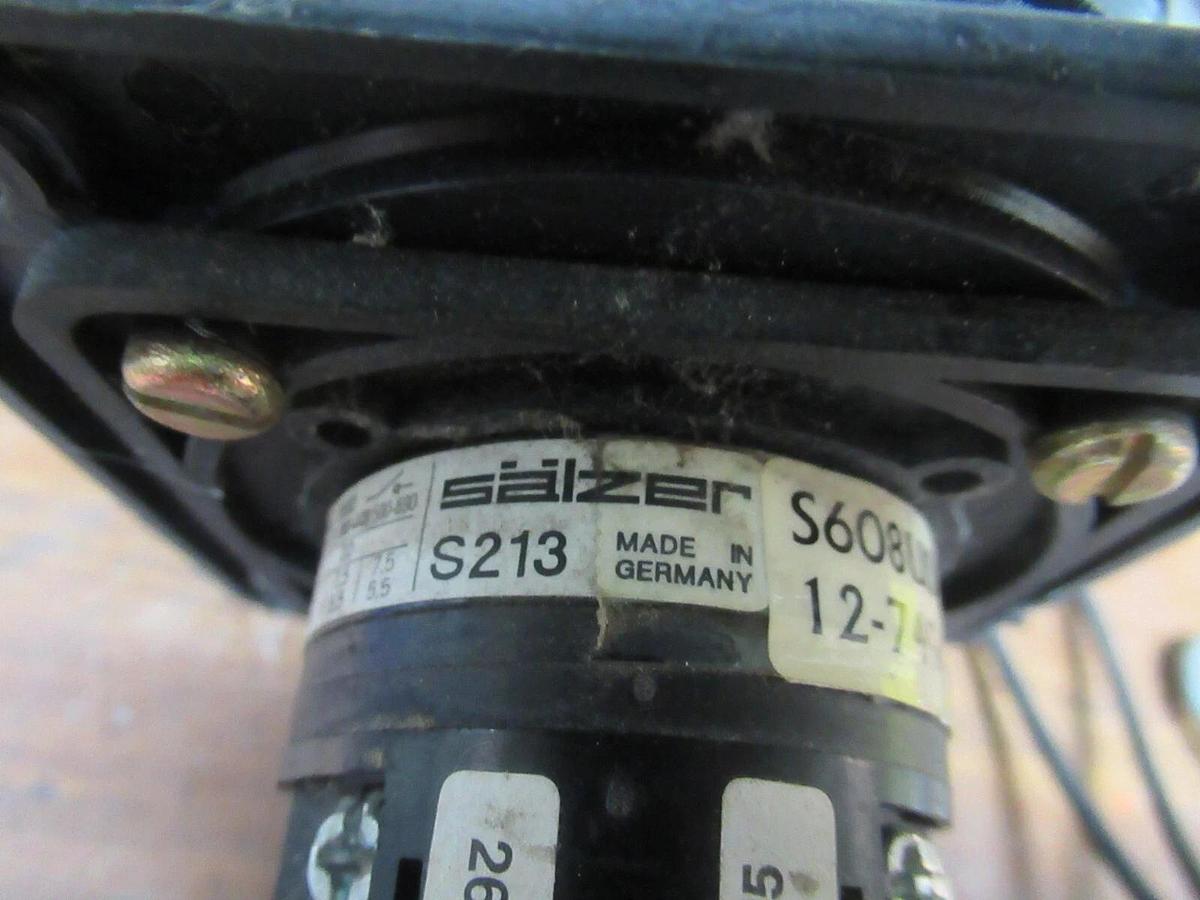 Used SALZER ROTARY SWITCH S608 S213 S608US1A1906-00 3 PHASE 600 VOLT 15 AMP 50 HP