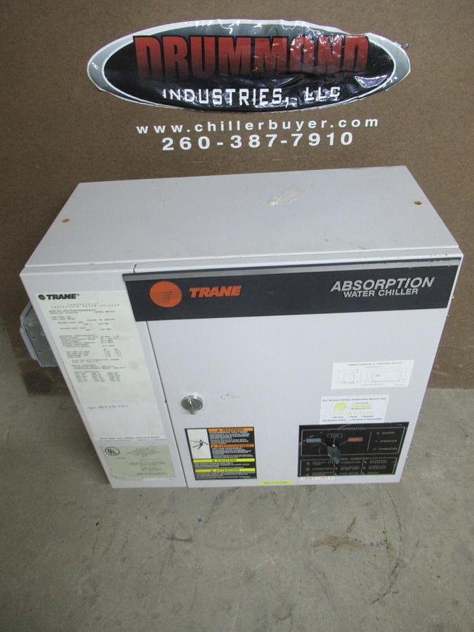 Used TRANE THERMACHILL CONTROL PANEL FOR ABSORBTION CHILLER 180-220 VAC 46.5-50.9 AMP