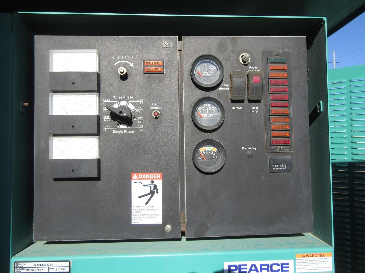 Used 50 KW DIESEL GENERATOR CUMMINS 120/240V B3.9-G4 ENCLOSED RECONNECTABLE VIDEO