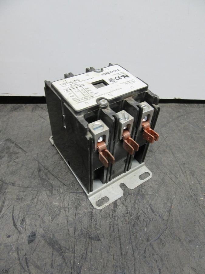 Used TOTALINE P282-0413A 40 AMP 600 VAC 25 HP 3-POLE COIL: 24 VAC **WARRANTY**