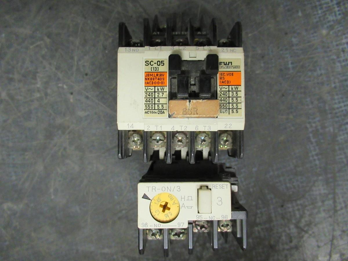 Used FUJI ELECTRIC STARTER SC-05 600V 3POLE 13A 5HP **WARRANTY INCLUDED**