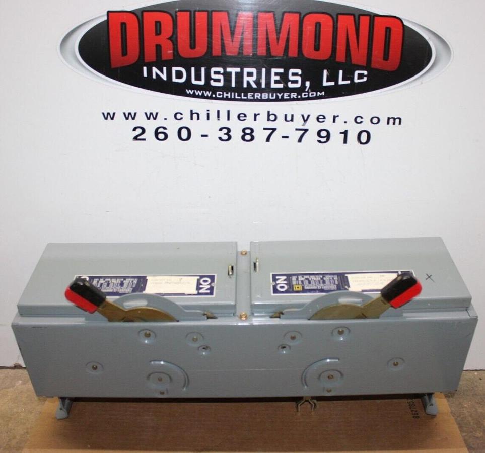 Used SQUARE D TANDEM DISCONNECT SWITCH QMB-362-T21W 30 AMP 600 VAC 3-PHASE